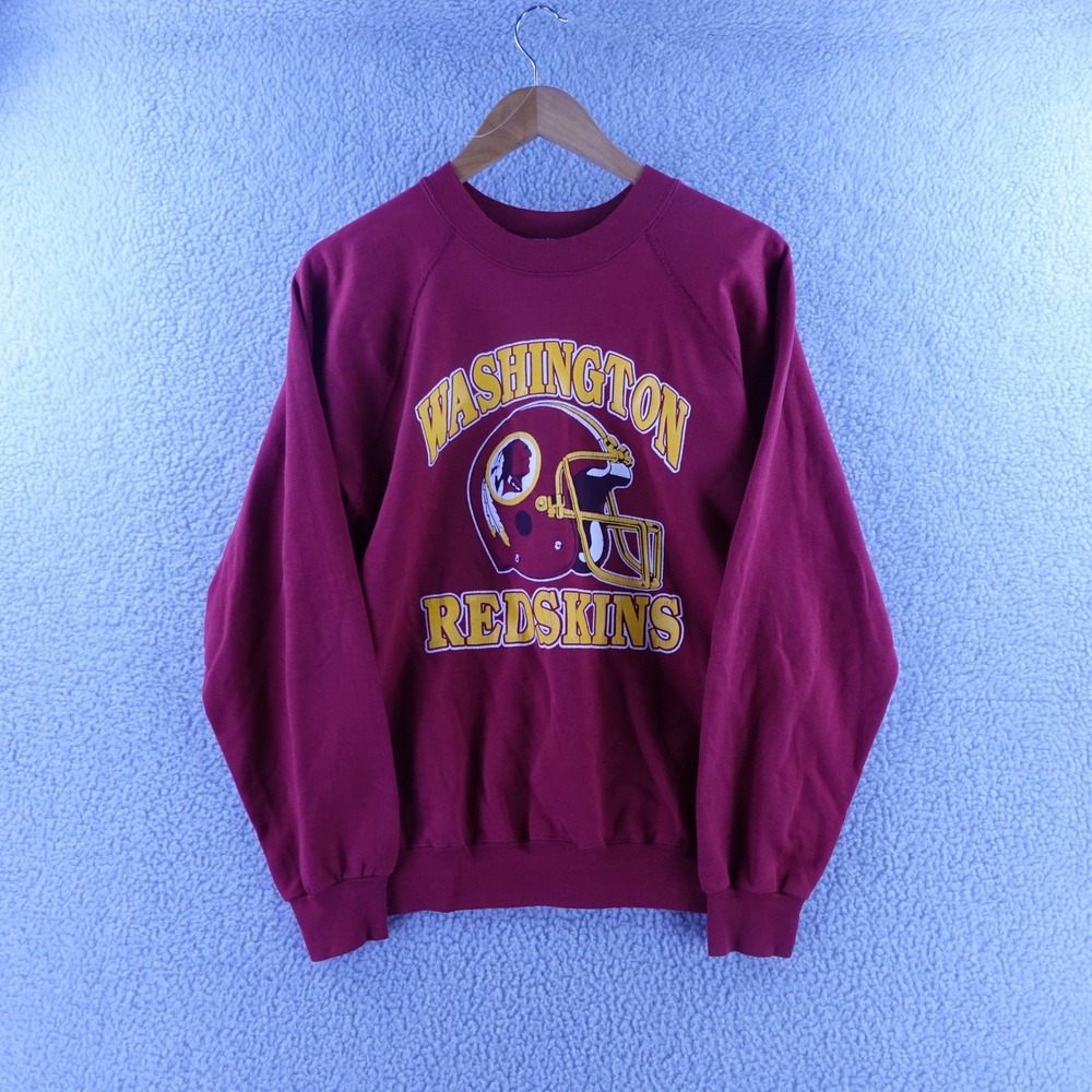 Vintage Washington Redskins Sweatshirt Trench Mens Large Burgundy NFL Crewneck